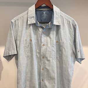 Kuhl Men's Casual Light Blue Button Down Shirt